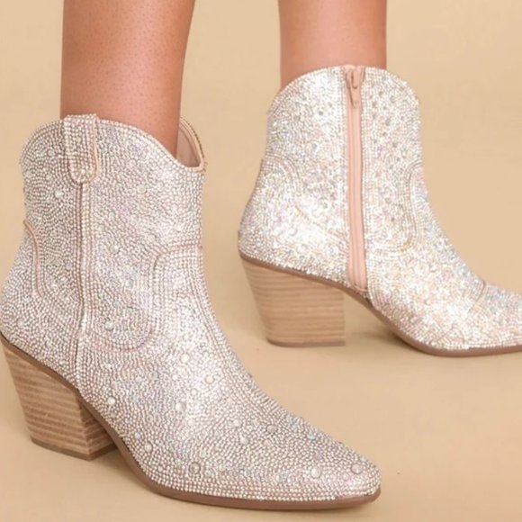 Matisse Harlow Bedazzled Western Booties Womens Size 6 NWOT - Picture 3 of 4